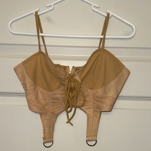 Tan Strappy Corset Top